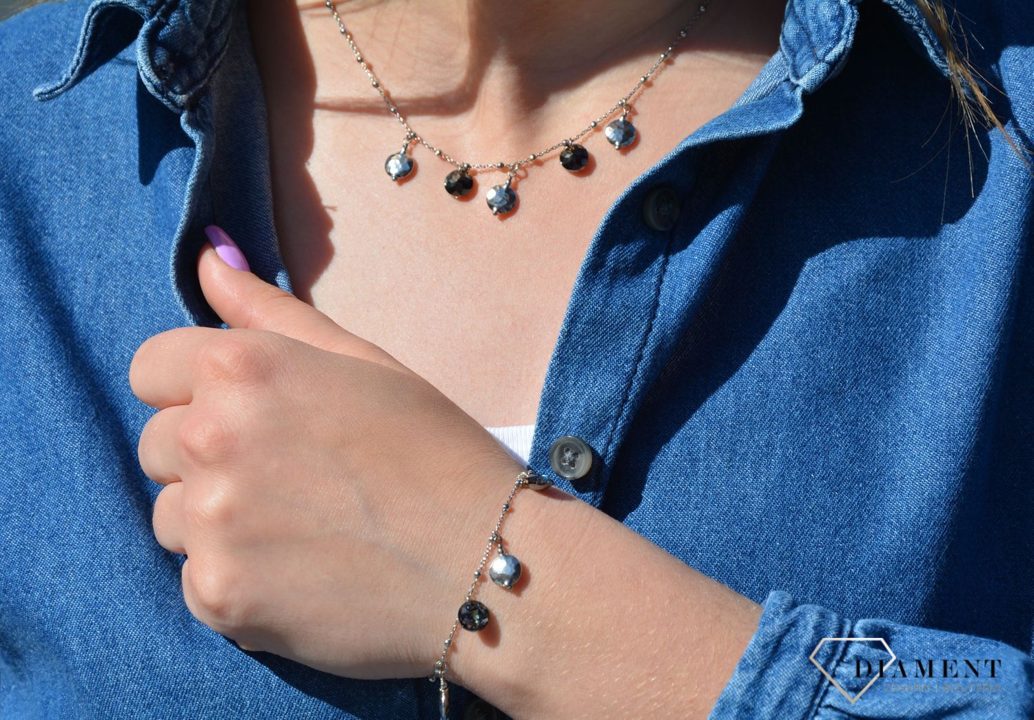 Bransoletka srebrna z wiszącymi elementami Dall'Acqua B RM 24138s (2).JPG